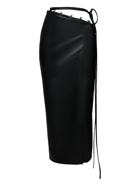 Lika wrap midi skirt Black 7371
