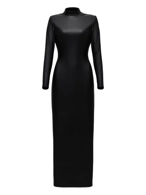 Lika lace-up backless maxi dress Black 7621