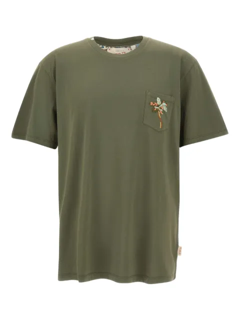 BOB embroidered-pocket crew-neck T-shirt Green NAIFR00470MILITARE