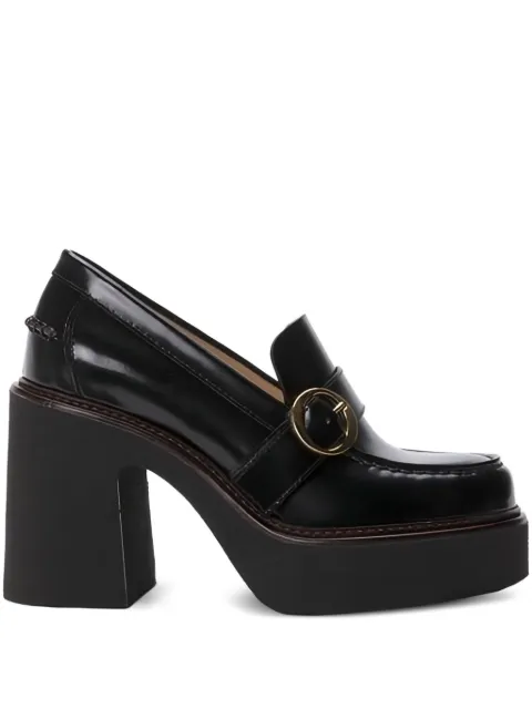 ODISSI 95mm Gabriella platform loafers Black OD43035A20044