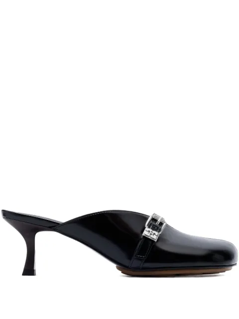 GANNI Sue heeled mules in black oleatex Black S3216