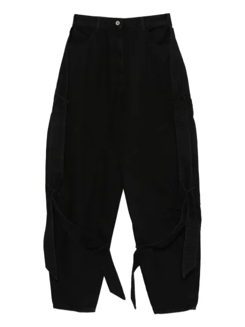 The Attico tie-detail panelled jeans Black 251WCP00279CCC120AA