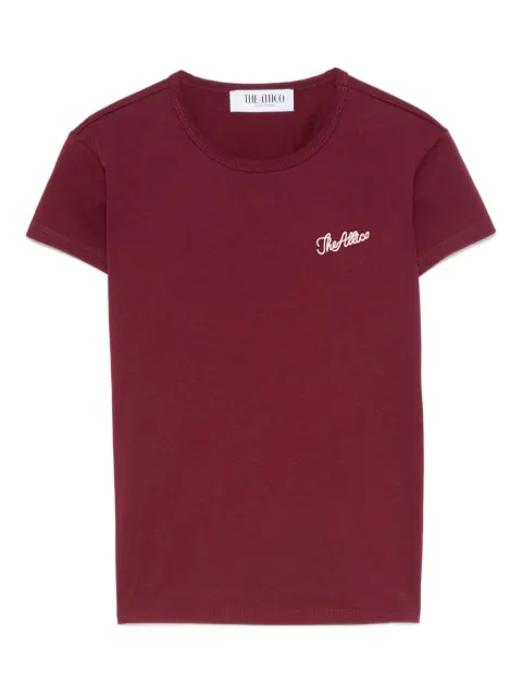 The Attico logo-embroidered cotton T-shirt Red 251WCT00357JJJ025AA