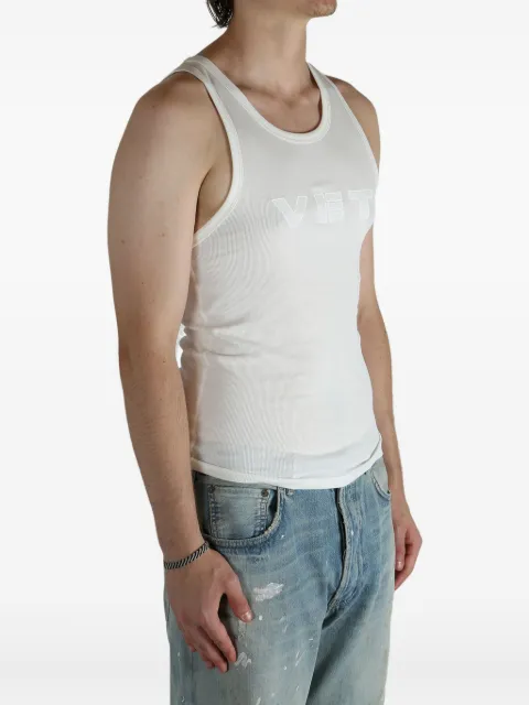 VETEMENTS logo-detail tank top White MH76TT220W