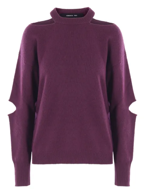 Federica Tosi cut-out turtleneck sweater Purple 3200635318