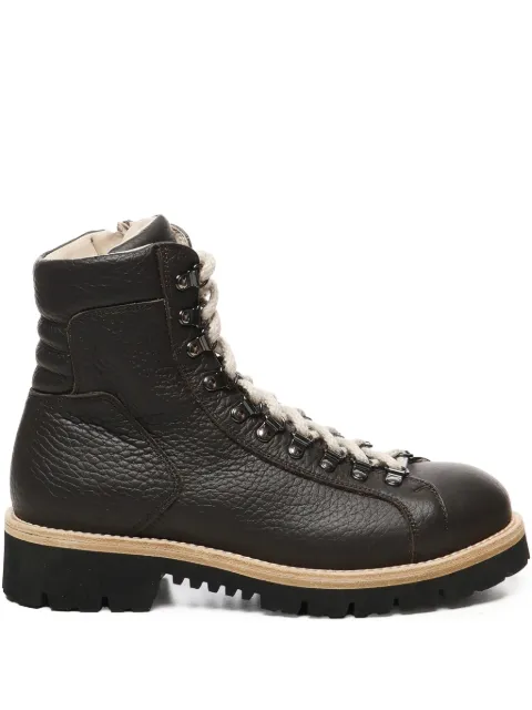 Eleventy leather lace-up boots Brown L77SCAL14SCA0L01625