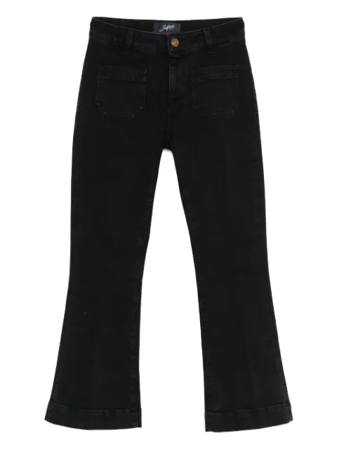 Seafarer flap-pocket flared jeans Black SWP0017202