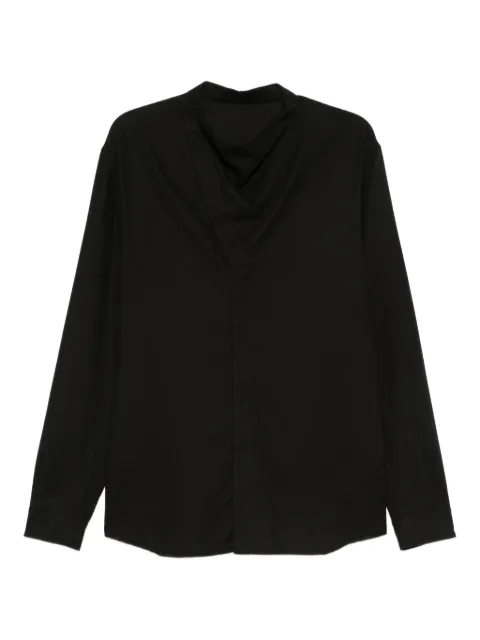 Rick Owens high-neck long-sleeve shirt Black RU02E1299FLW
