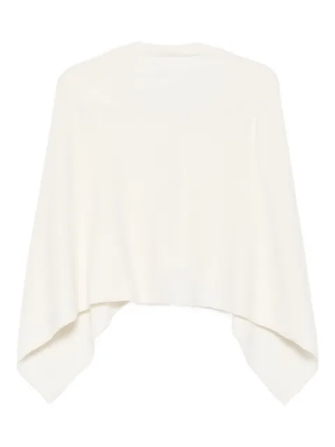 BOMPARD cowl-neck cashmere poncho White AK57PONCHO
