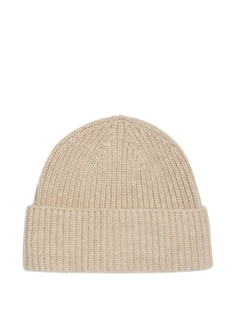 BOMPARD ribbed cashmere hat Neutrals AK446N