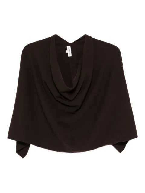 BOMPARD cowl-neck cashmere poncho Brown AK57