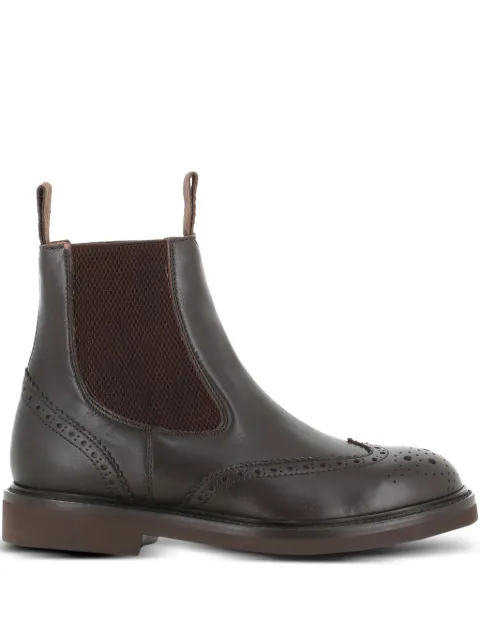 Tassinari perforated-detail leather boots Brown 4884