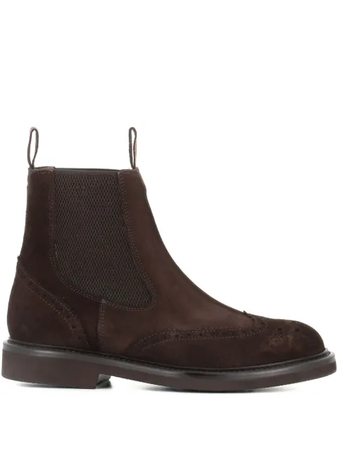 Tassinari perforated-detail suede boots Brown 4884