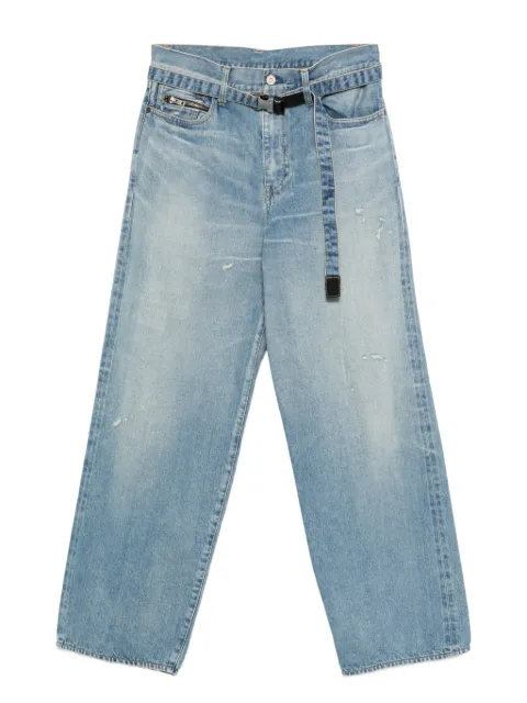 sacai belted-waist jeans Blue 2503759M