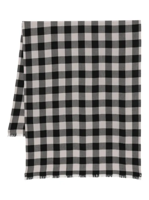 Rick Owens checked wool scarf Black RU02E1463SCARJP