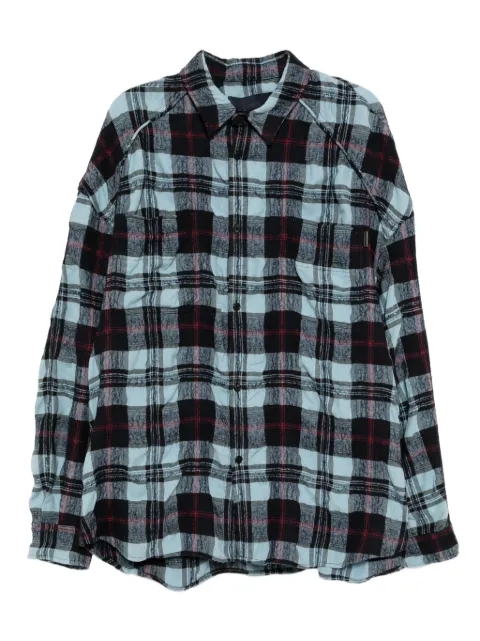 Juun.J check-printed shirt Blue JC5864P08P