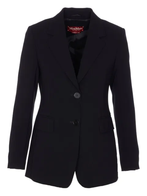Max Mara single-breasted V-neck blazer Black 2526046161600
