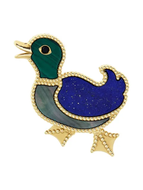 Van Cleef & Arpels Pre-Owned 18K yellow gold Lucky Animals Duck multi-stone brooch Gold VCARP524001M