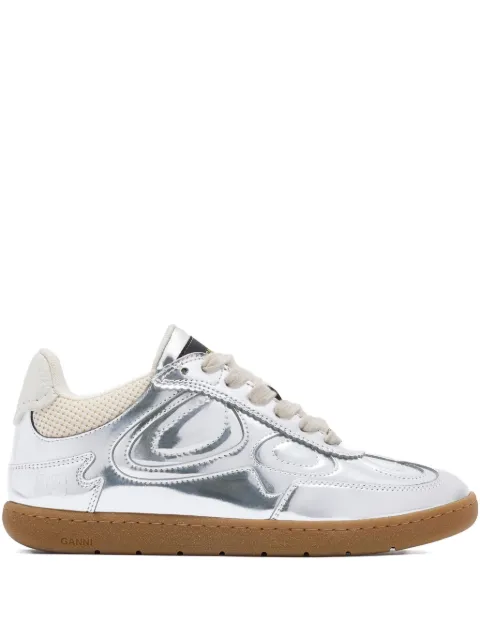 GANNI panelled sneakers Silver S3232