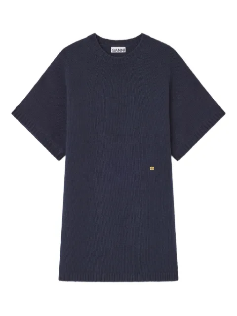 GANNI short-sleeve mini dress Blue K2646