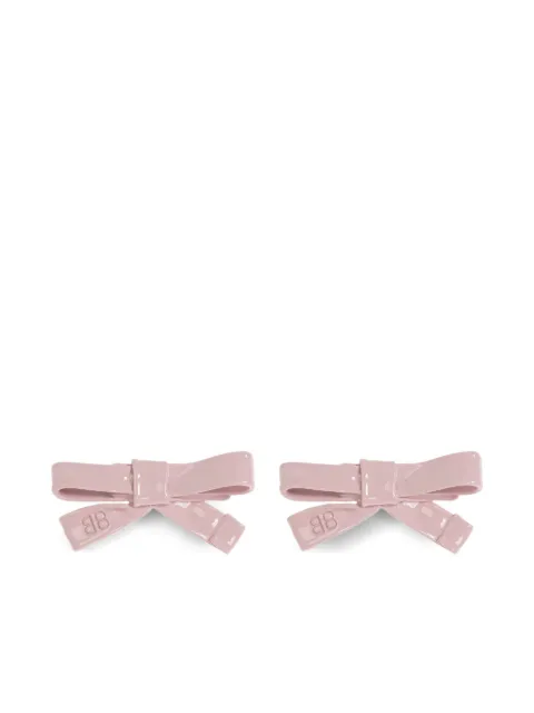 Balenciaga bow-shaped brass earrings Pink 835414TZ99M