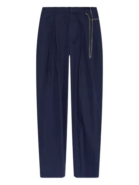 Alexander Wang pleated chain-detail trousers Blue 1WC3254883