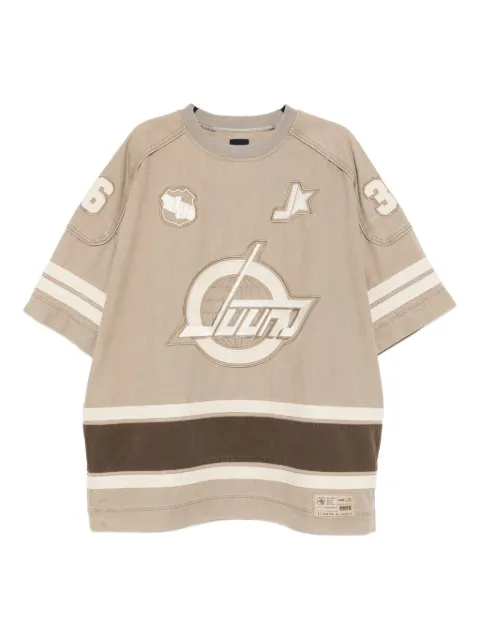 Juun.J logo-embroidered T-shirt Neutrals JC5742P00A