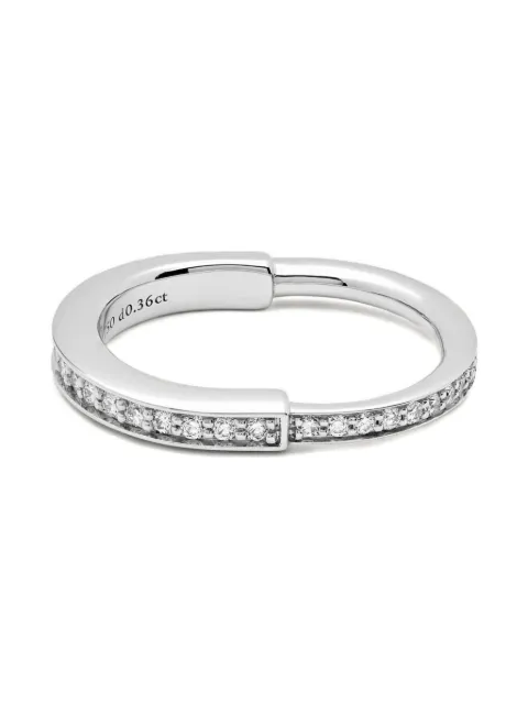 Tiffany & Co. 18K white gold Lock diamond ring White 72792092