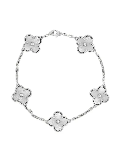 Van Cleef & Arpels Pre-Owned 18K white gold Alhambra bracelet Silver VCARP9XE00
