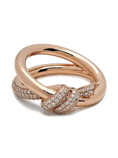 Tiffany & Co. 18K rose gold Knot diamond ring Pink 69526284