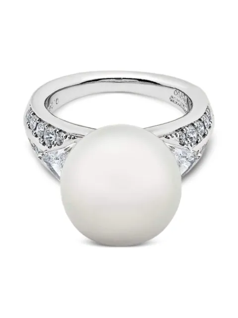 Mikimoto platinum pearl and diamond ring White MRQ10082NDXP