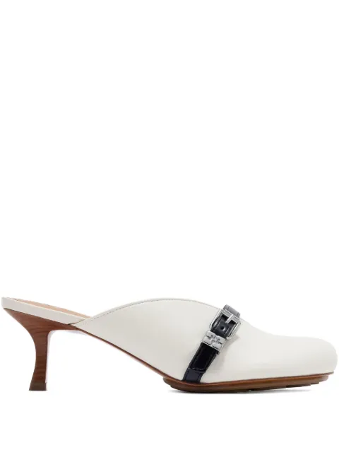 GANNI Sue heeled mules in white White S3218