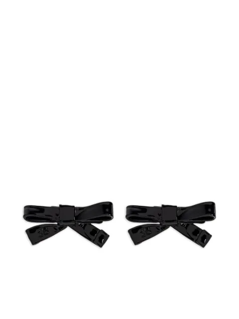 Balenciaga bow earrings Black 835414TZ99M