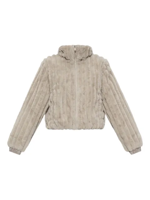 Save The Duck ribbed-texture zip-front jacket Neutrals D31352WVERY21