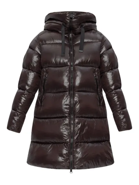 Save The Duck hooded quilted coat Brown D45510WLOVE21