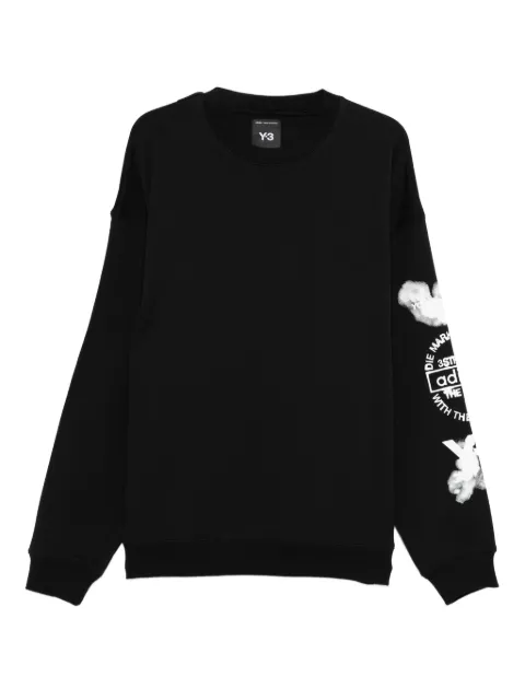 Y-3 cloud-print crew-neck sweatshirt Black JX4749