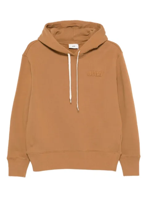 Autry logo-embroidered hoodie Brown HOPWM1HN