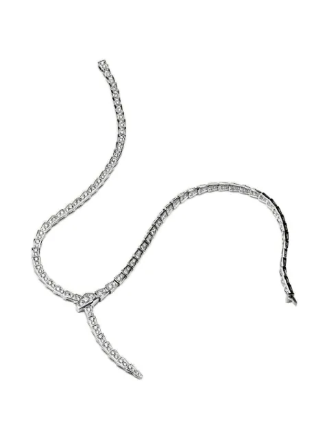 Bvlgari Pre-Owned 18K white gold Serpenti Viper diamond necklace White 35877