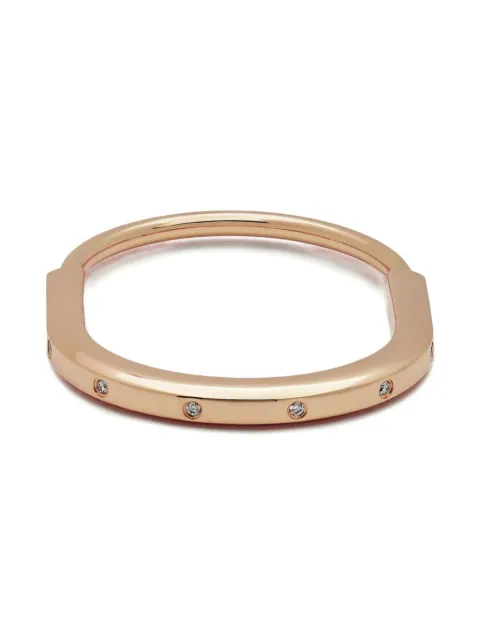 Tiffany & Co. 18K rose gold Lock diamond bangle bracelet Gold 70185296