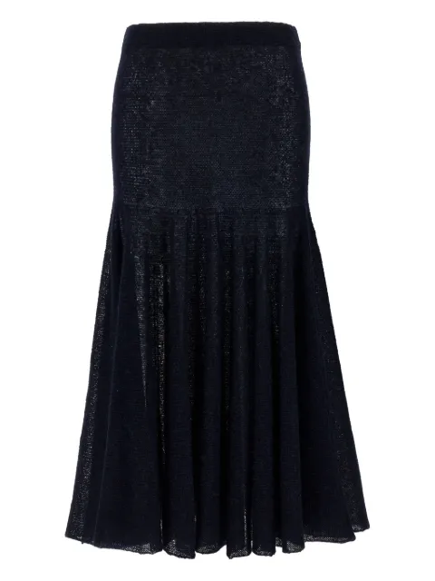 Magda Butrym elastic-waistband flared midi skirt Blue 288725NAVY