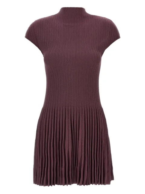 Magda Butrym ribbed pleated mini dress Red 281725VIOLET