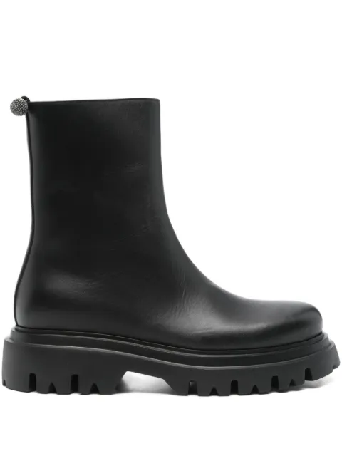 Fabiana Filippi leather side-zip boots Black ASD215A819L823
