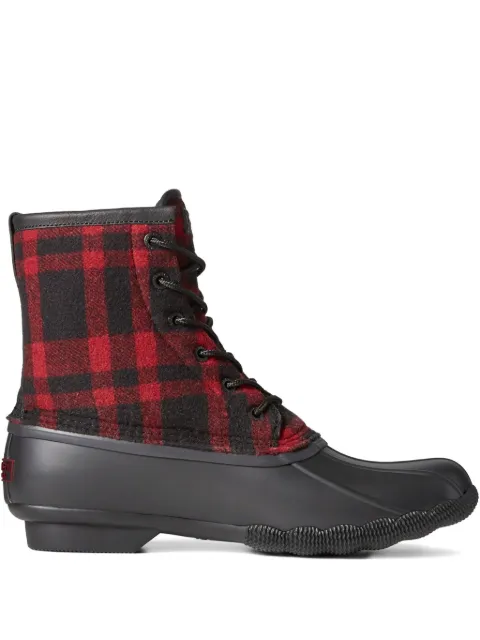 Sperry Saltwater plaid duck boots Black STS23075