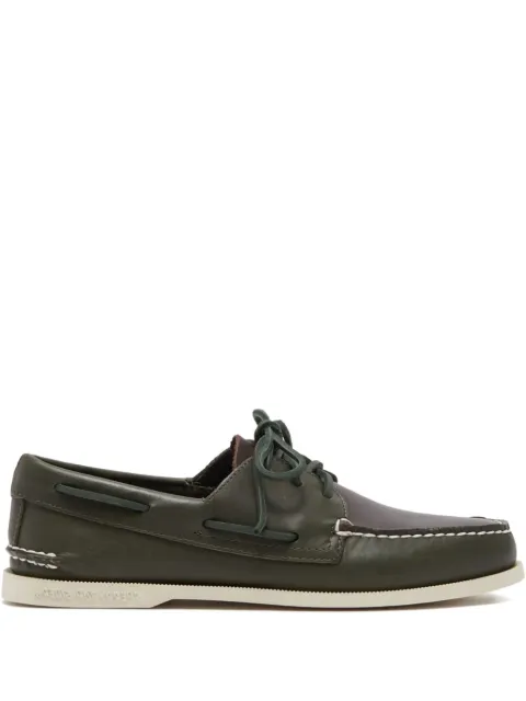 Sperry A/O 3 Eye "Green" boat shoes Green STS21083