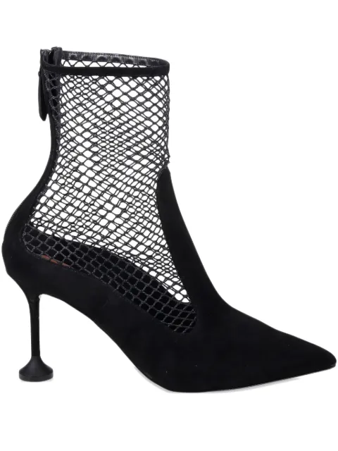 Aquazzura 85mm mesh-insert suede pumps Black DAWMIDB0NED