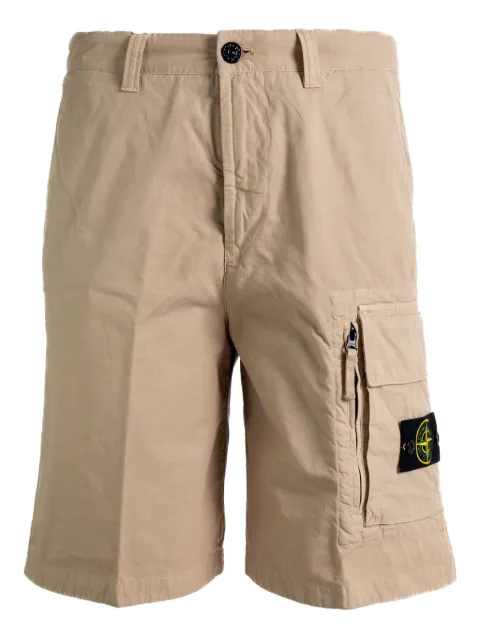 Stone Island L100003 canvas weave cotton, organic cotton bermuda shorts Neutrals K2S15L100003S0179