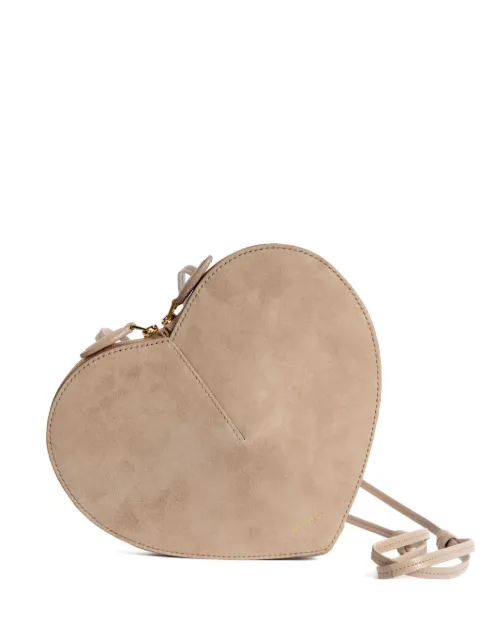 Alaïa Le Cœur heart-shaped suede shoulder bag Neutrals AA1P003CA577
