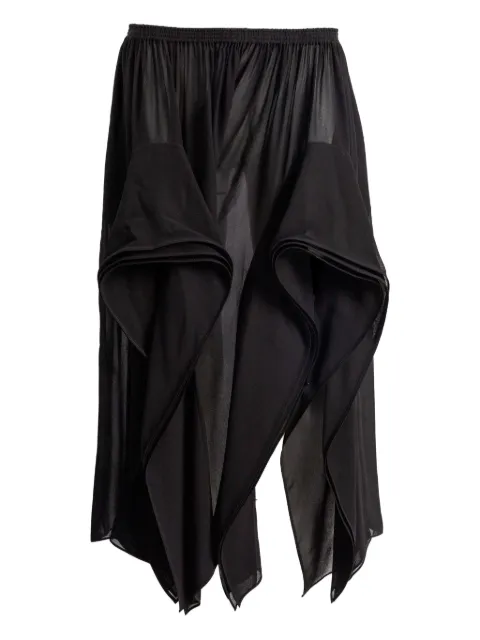 Alaïa ruffled asymmetric trousers Black AA9P1189T666B