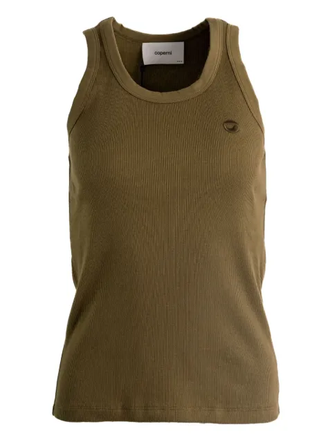 Coperni ribbed scoop-neck tank top Green COPJS12F5033PI25