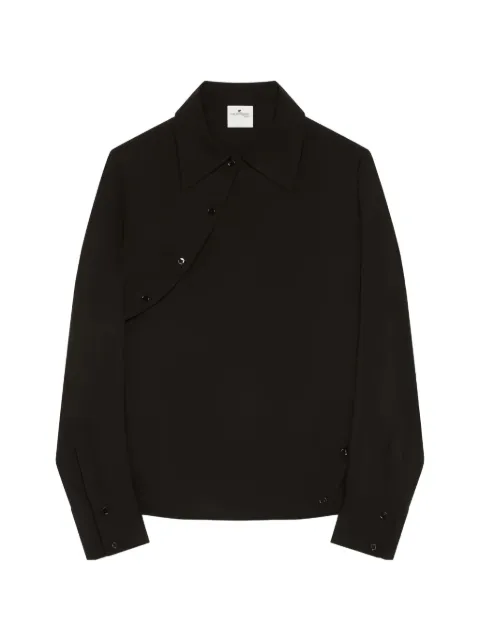 Courrèges long-sleeve button-detail shirt Black 323CCH036VI0042
